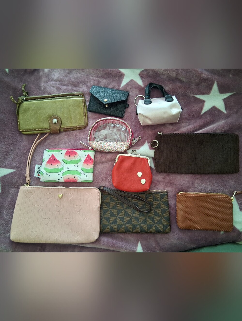 10 Piece Wallet, Wristlet, Coin Pouch Bundle